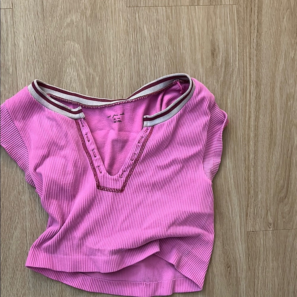 Urban Outfitters Pink Ribbed Top